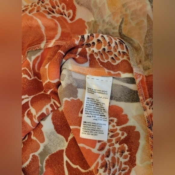 WHBM Floral Tunic Blouse Size Small - Picture 5 of 6